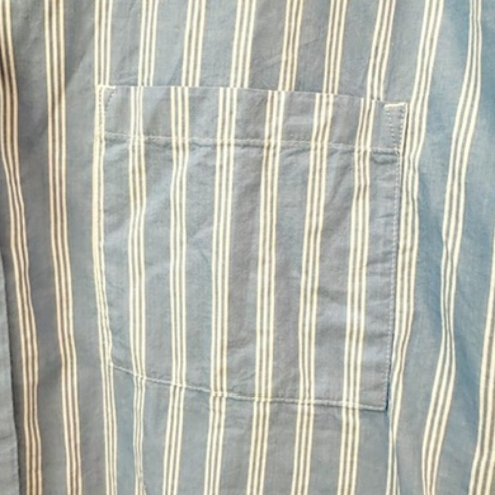 Women's NWT Old Navy Blue Striped Boyfriend Shirt XL- So CUTE! - Picture 5 of 9